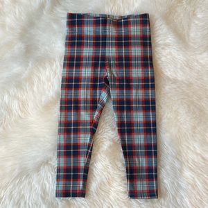 EUC 3-4Y Mini Boden Red/Blue Plaid Leggings!
